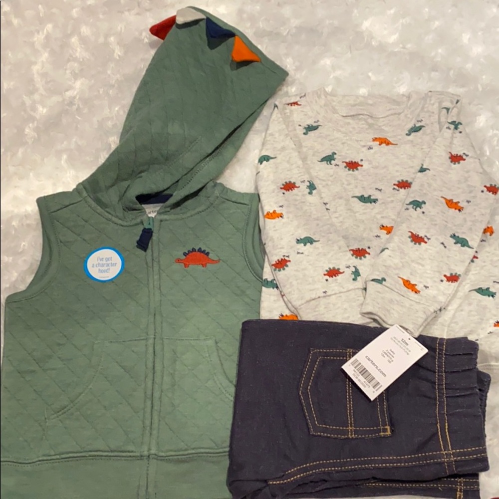 Carter’s 3 piece dinosaur set 12 months